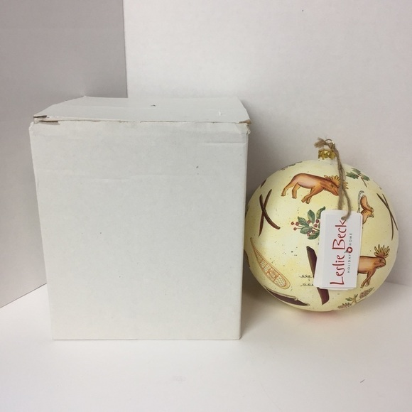 𝅺leslie Beck Holiday Home Large Ball Bulb Ornament - Picture 9 of 9